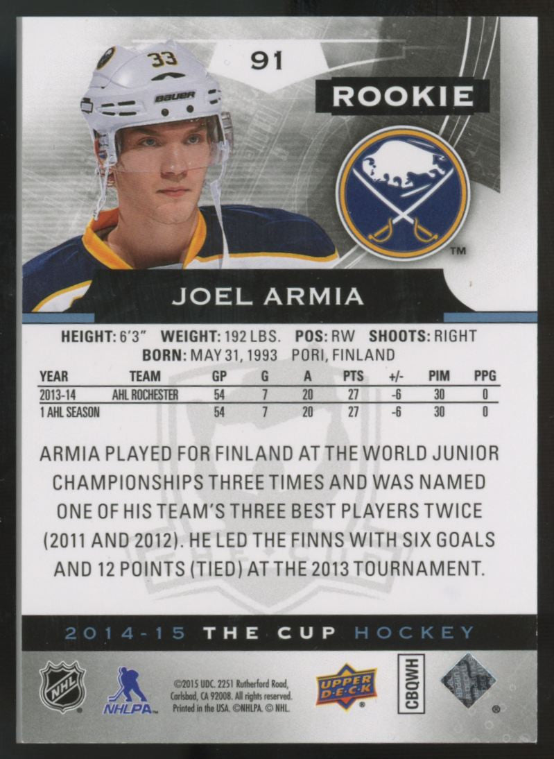 2014-15 Upper Deck The Cup Joel Armia RC /249 #91