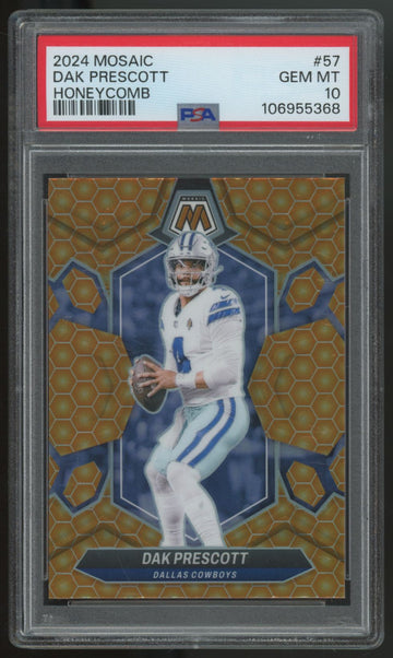 2024 Mosaic Dak Prescott Honeycomb Prizm SSP #57 PSA 10