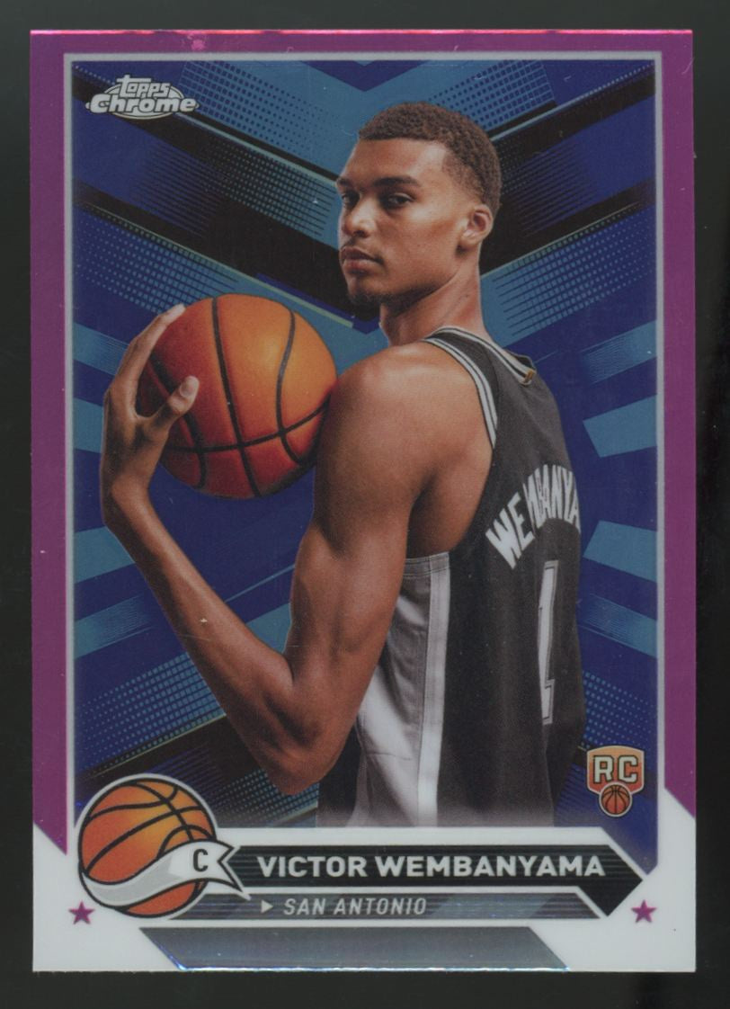 2023-24 Topps Chrome Victor Wembanyama RC Pink Refractor #1