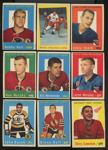 1959/60 Topps Hockey Complete Set (66) VG-EX/MT