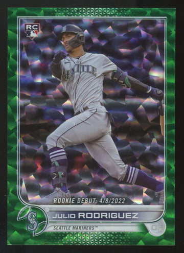 2022 Topps Update Julio Rodriguez RC Debut Green Foilboard /499 #US97