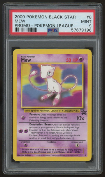 2000 Pokemon Mew Black Star Promo #8 PSA 9