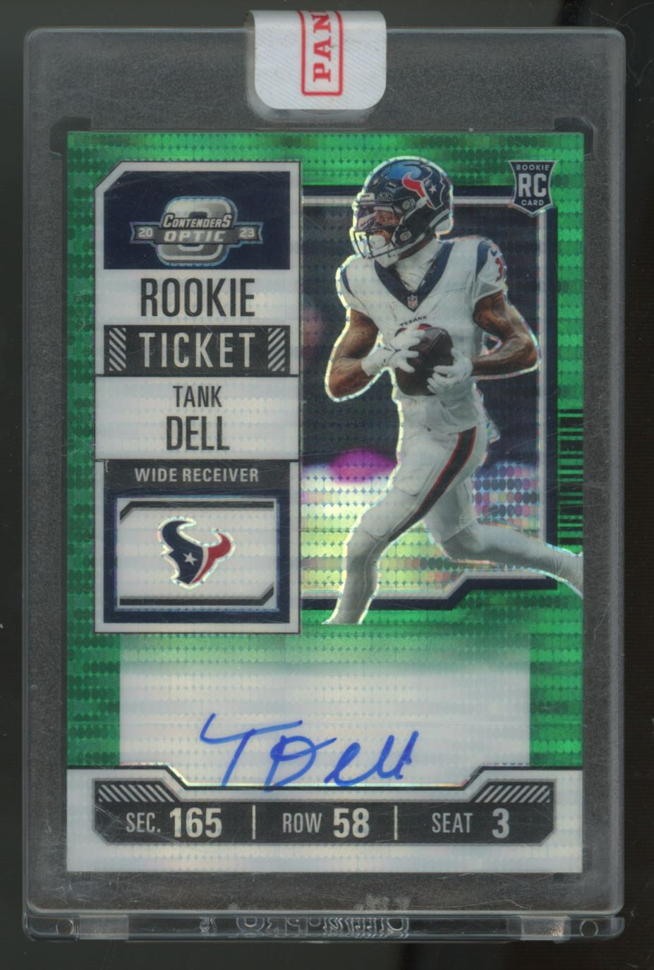 2023 Contenders Optic Tank Dell RC Ticket Green Pulsar Auto /30 #135