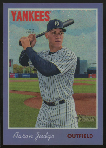 2019 Topps Heritage Chrome Aaron Judge Purple Hot Box Refractor #THC-499