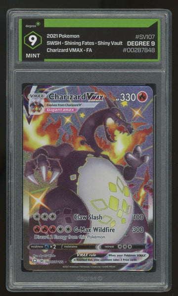 2021 Pokemon Charizard VMAX Shining Fates Full Art #SV107 Degree 9
