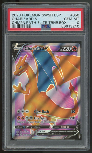 2020 Pokemon Charizard V Champion's Path Promo #050 PSA 10 (B)