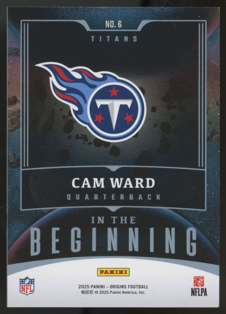2025 Origins Cam Ward RC In the Beginning SSP #6