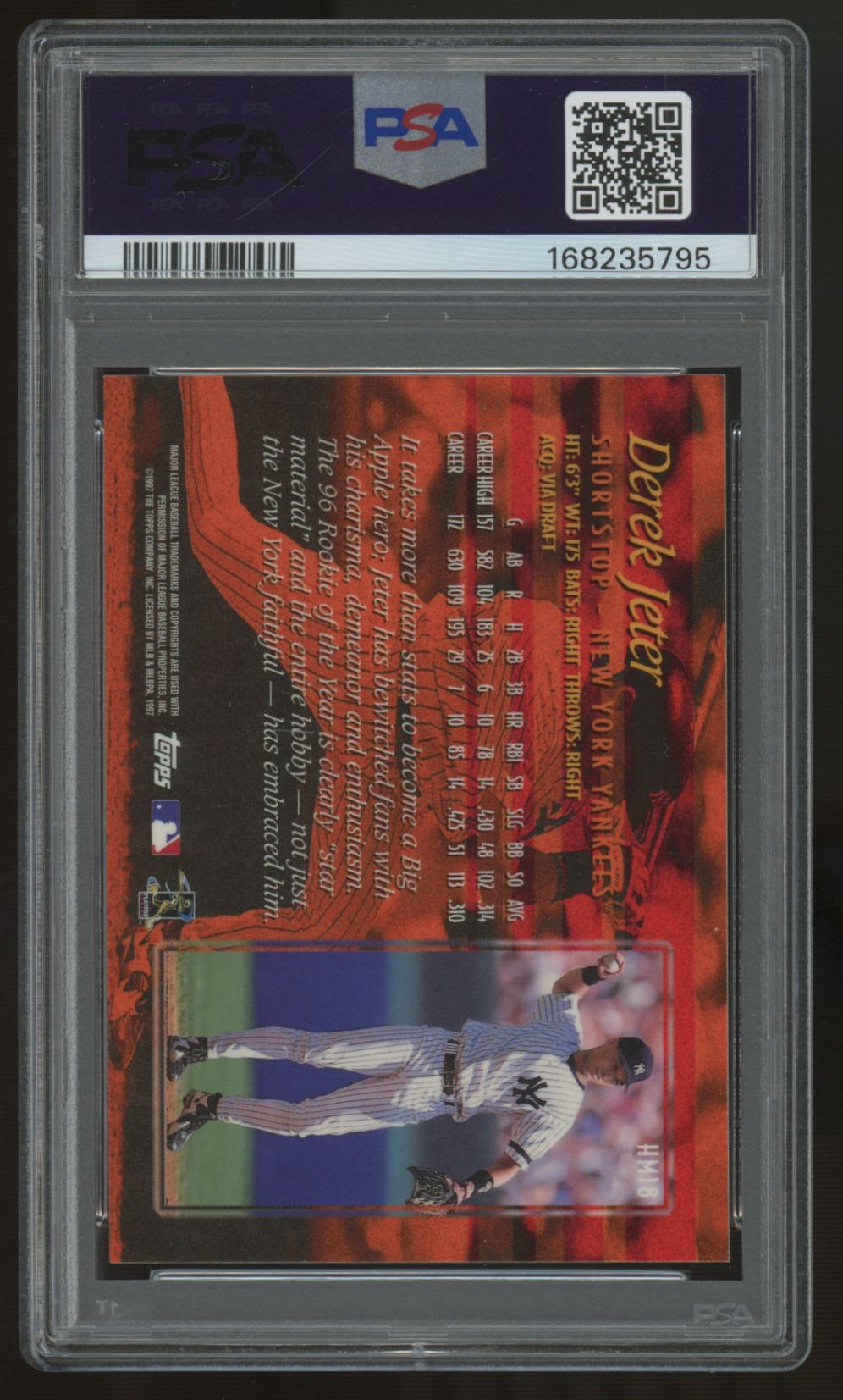 1997 Topps Derek Jeter Hobby Masters #HM18 PSA 9
