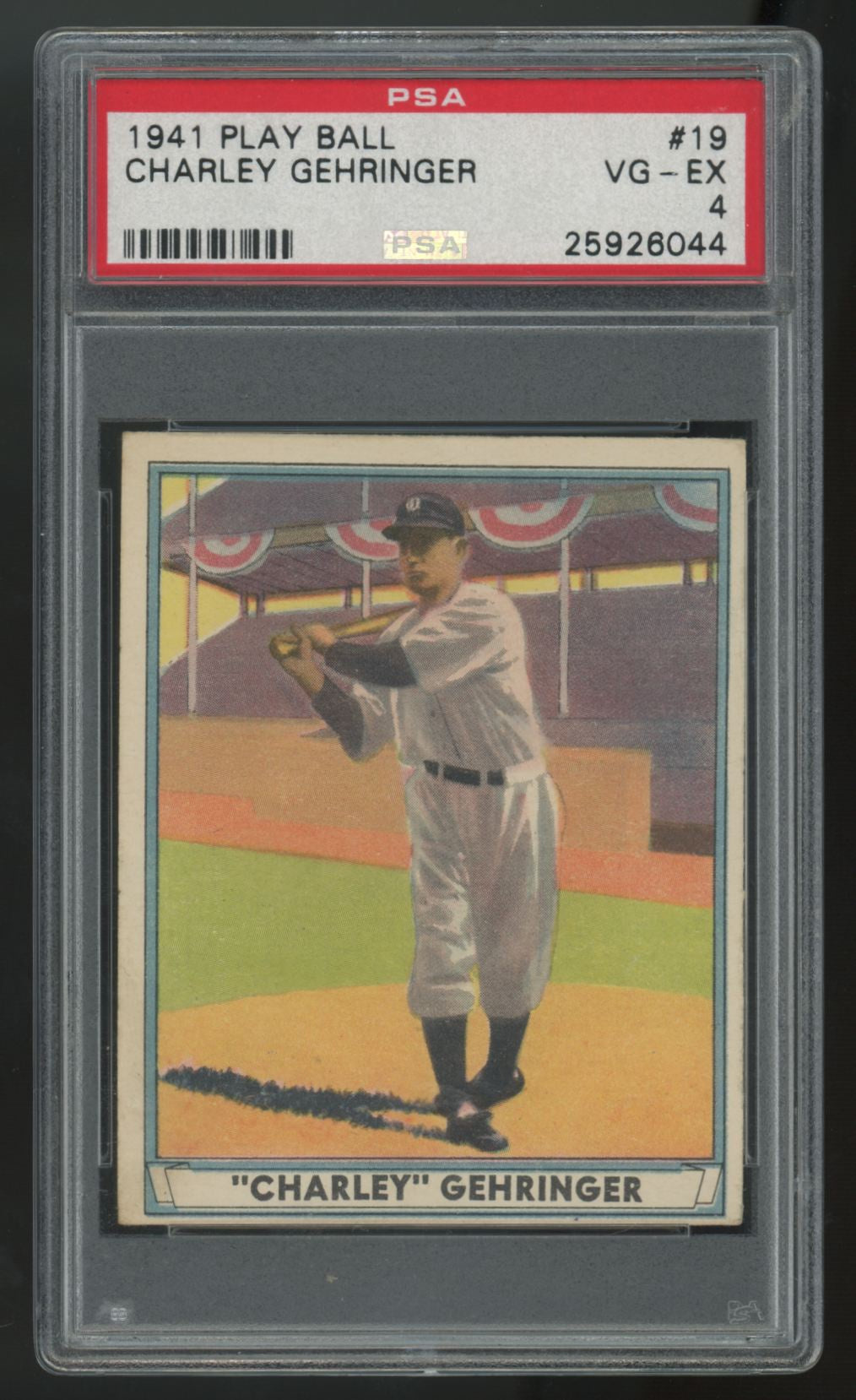 1941 Play Ball Charley Gehringer #19 PSA 4