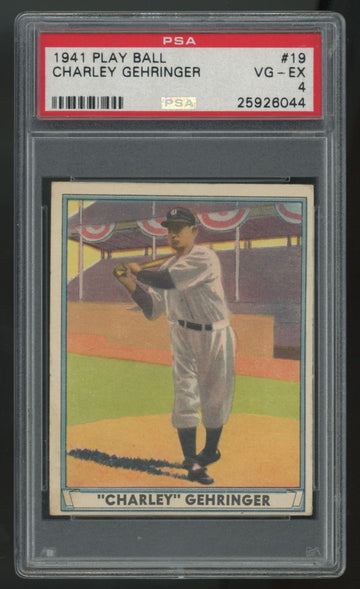 1941 Play Ball Charley Gehringer #19 PSA 4
