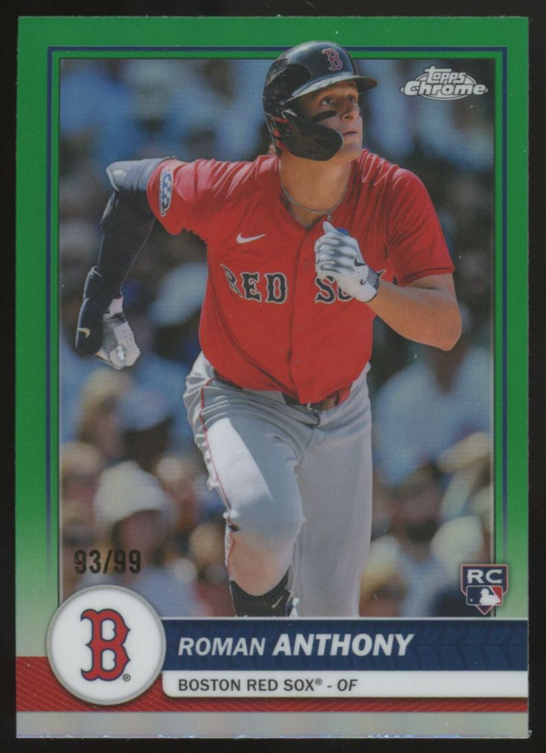 2026 Topps Chrome Flagship Roman Anthony RC Green Refractor /99 #16