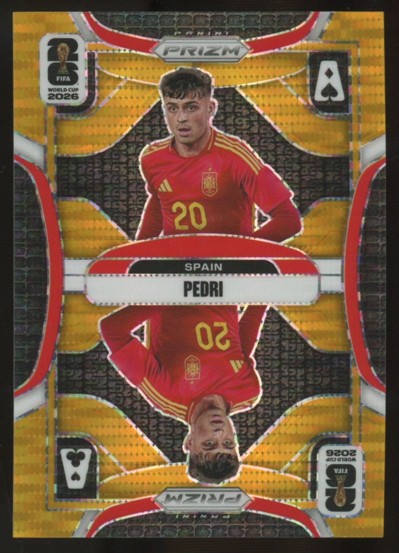 2026 Panini Prizm FIFA World Cup Pedri Aces Gold Pulsar /10 #18