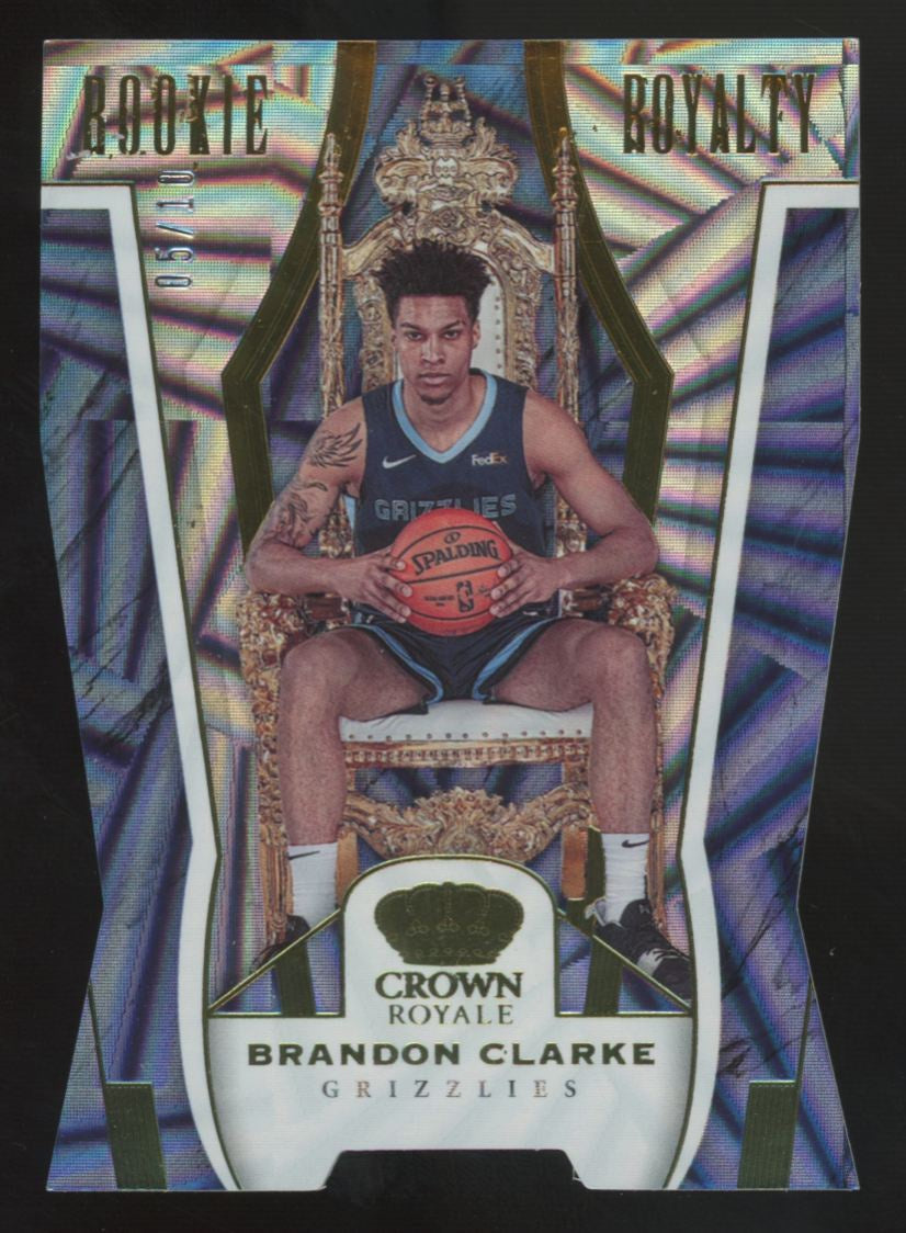 2019-20 Panini Crown Royale Brandon Clarke RC Gold Rookie Royalty /10 #15