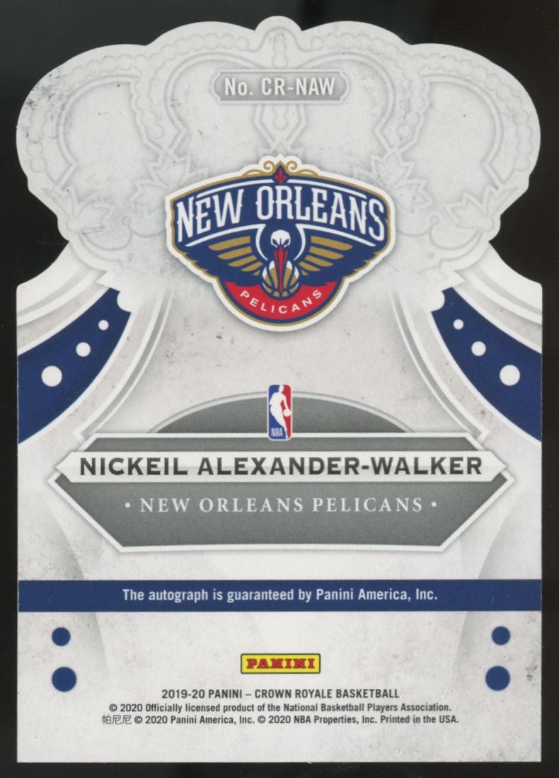 2019-20 Panini Crown Royale Nickeil Alexander-Walker RC Purple Auto /25 #CR-NAW