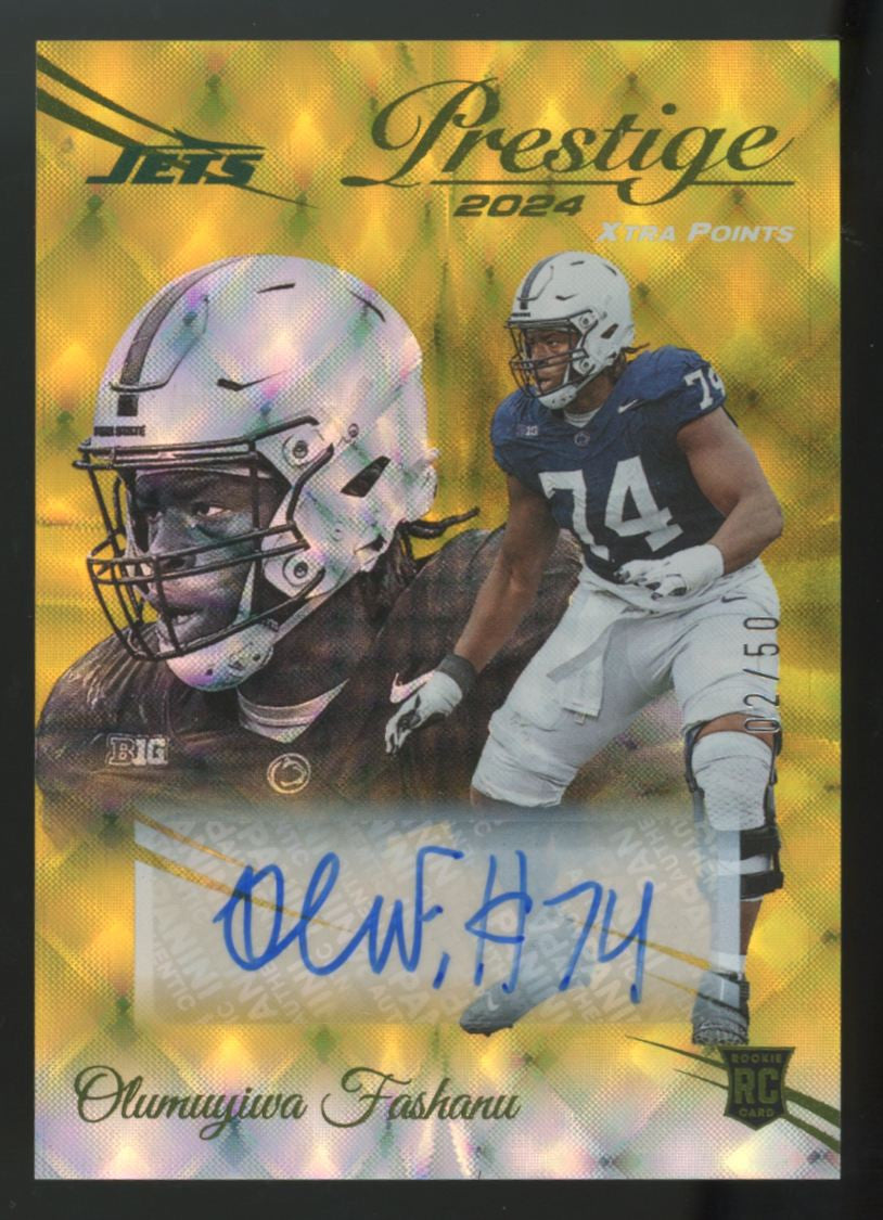 2024 Panini Prestige Olumuyiwa Fashanu RC Gold Xtra Points Auto /50 #313