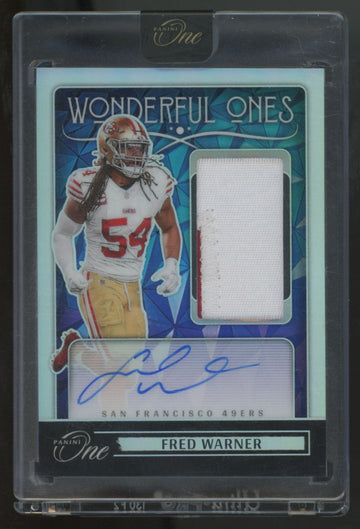 2024 Panini One Fred Warner Wonderful Ones Patch Auto /99 #368