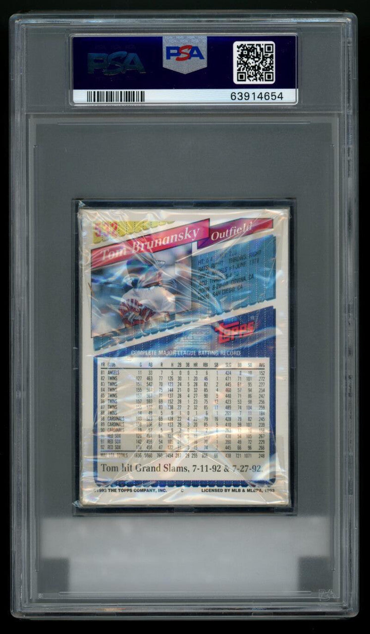 1993 Topps Gold Baseball Cello Pack w/ Derek Jeter RC Top POP 1 PSA 9 MINT
