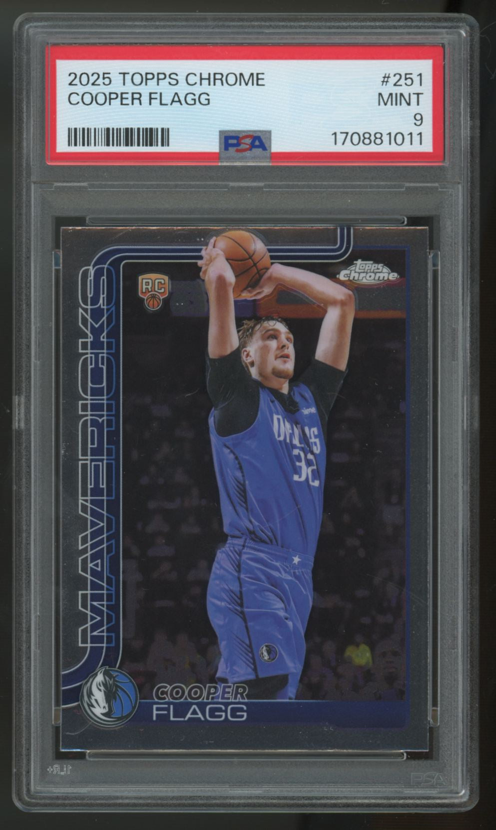 2025-26 Topps Chrome Cooper Flagg RC #251 PSA 9