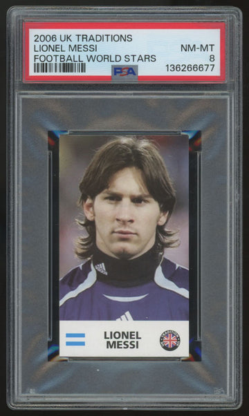 2006 UK Traditions Lionel Messi World Stars PSA 8 *677
