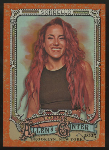 2025 Topps Allen And Ginter Cara Maria Sorbello Chrome Orange /25 #260