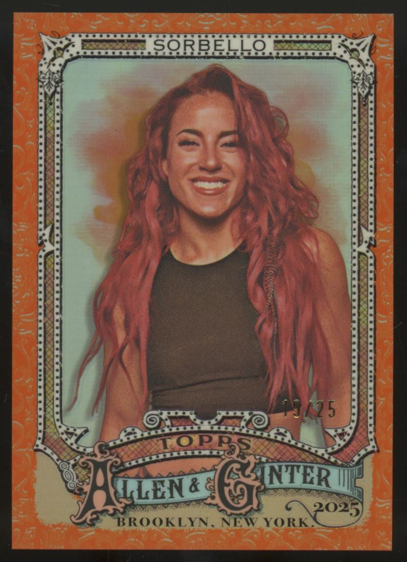 2025 Topps Allen And Ginter Cara Maria Sorbello Chrome Orange /25 #260
