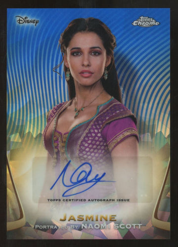 2025 Topps Chrome Disney Sapphire Jasmine/Naomi Scott Auto #AA-NS
