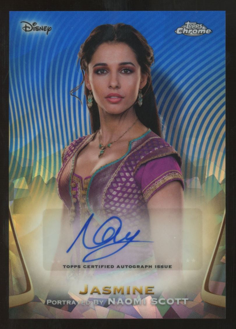 2025 Topps Chrome Disney Sapphire Jasmine/Naomi Scott Auto #AA-NS
