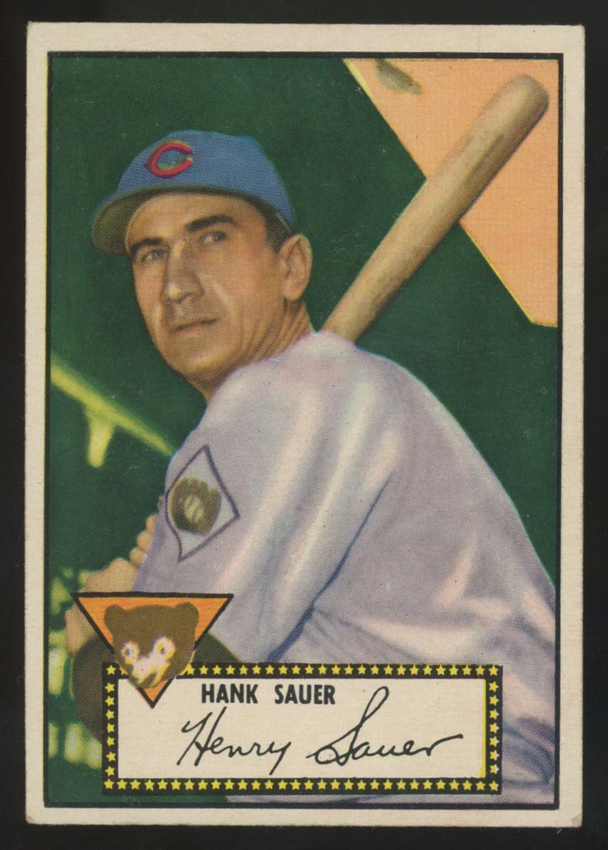 1952 Topps Hank Sauer Black Back #35 VG/EX