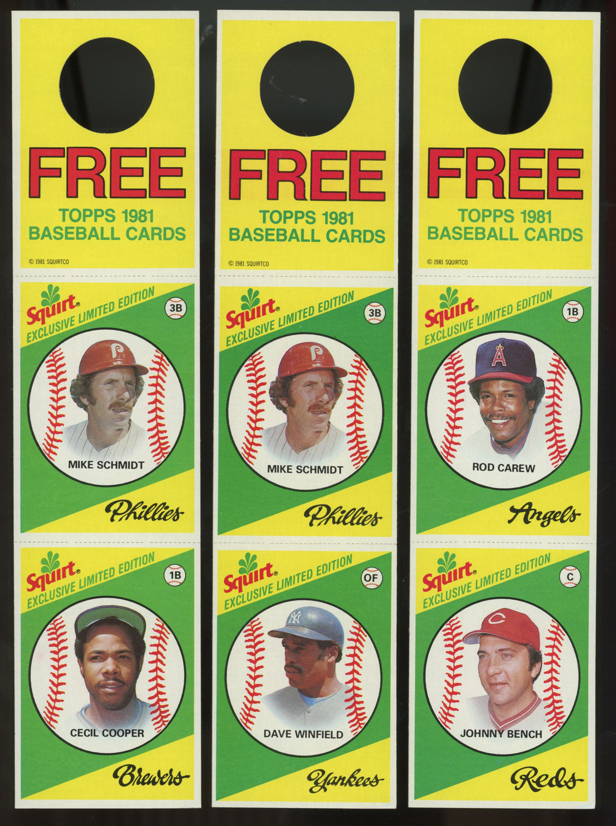 1981 Topps Squirt Baseball 22 Panel Complete Set (33/33)
