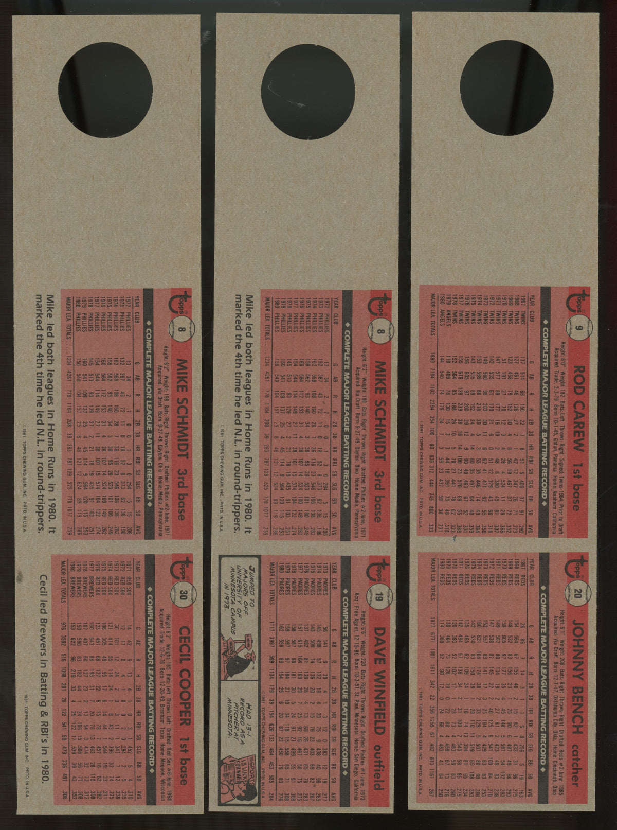 1981 Topps Squirt Baseball 22 Panel Complete Set (33/33)