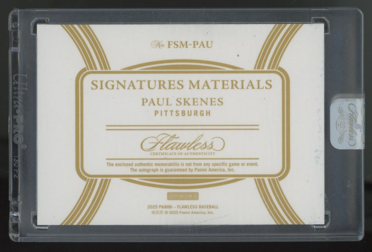 2025 Panini Flawless Paul Skenes Ruby Patch Auto /20 #FSM-PAU