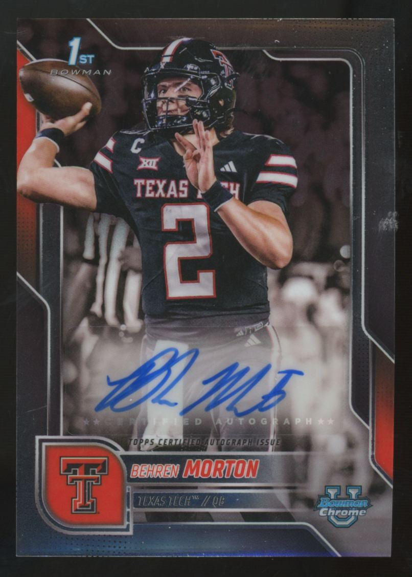 2025 Bowman Chrome University Behren Morton Prospect Auto Variation #BCA-BM