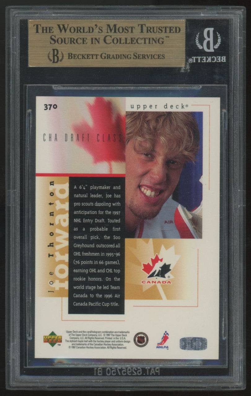 1996-97 Upper Deck Joe Thornton RC #370 BGS 9.5