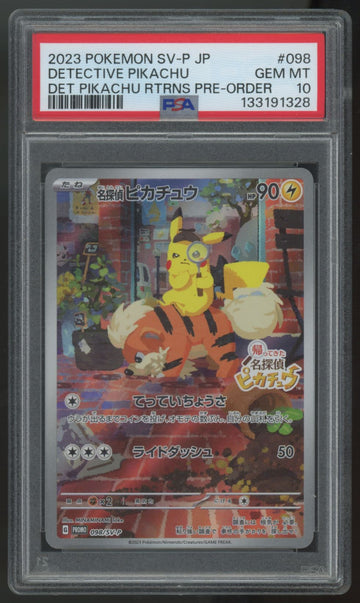 2023 Pokemon Detective Pikachu Japanese Pre-Order Promo #98 PSA 10