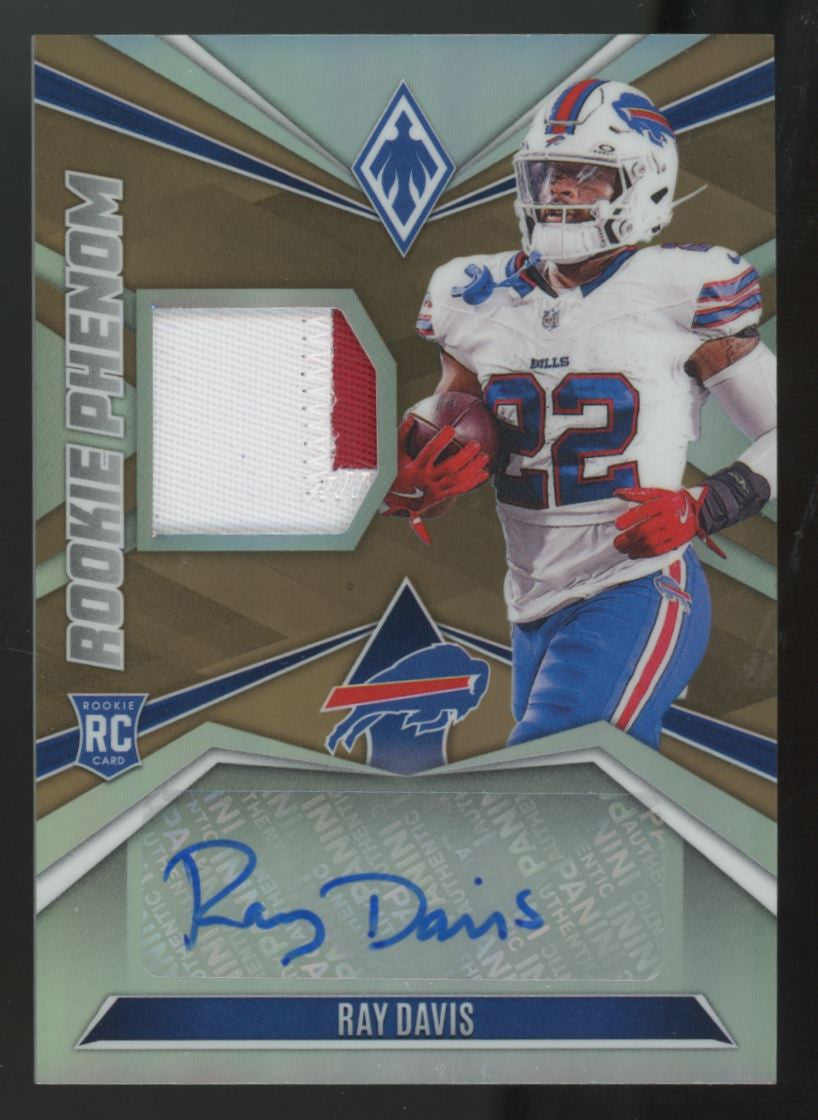2024 Panini Phoenix Ray Davis RC Bronze Rookie Phenom Patch Auto RPA /33