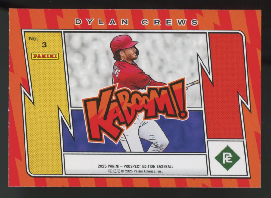 2025 Panini Prospect Edition Dylan Crews RC Kaboom! SSP #3
