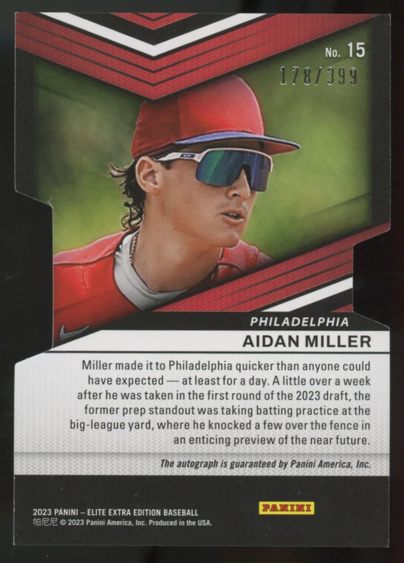 2023 Panini Elite Extra Edition Aidan Miller Signature Auto /399 #15