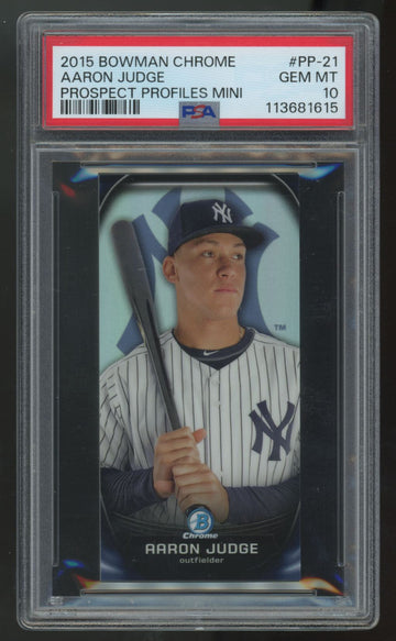 2015 Bowman Chrome Aaron Judge Prospect Profiles Mini #PP-21 PSA 10