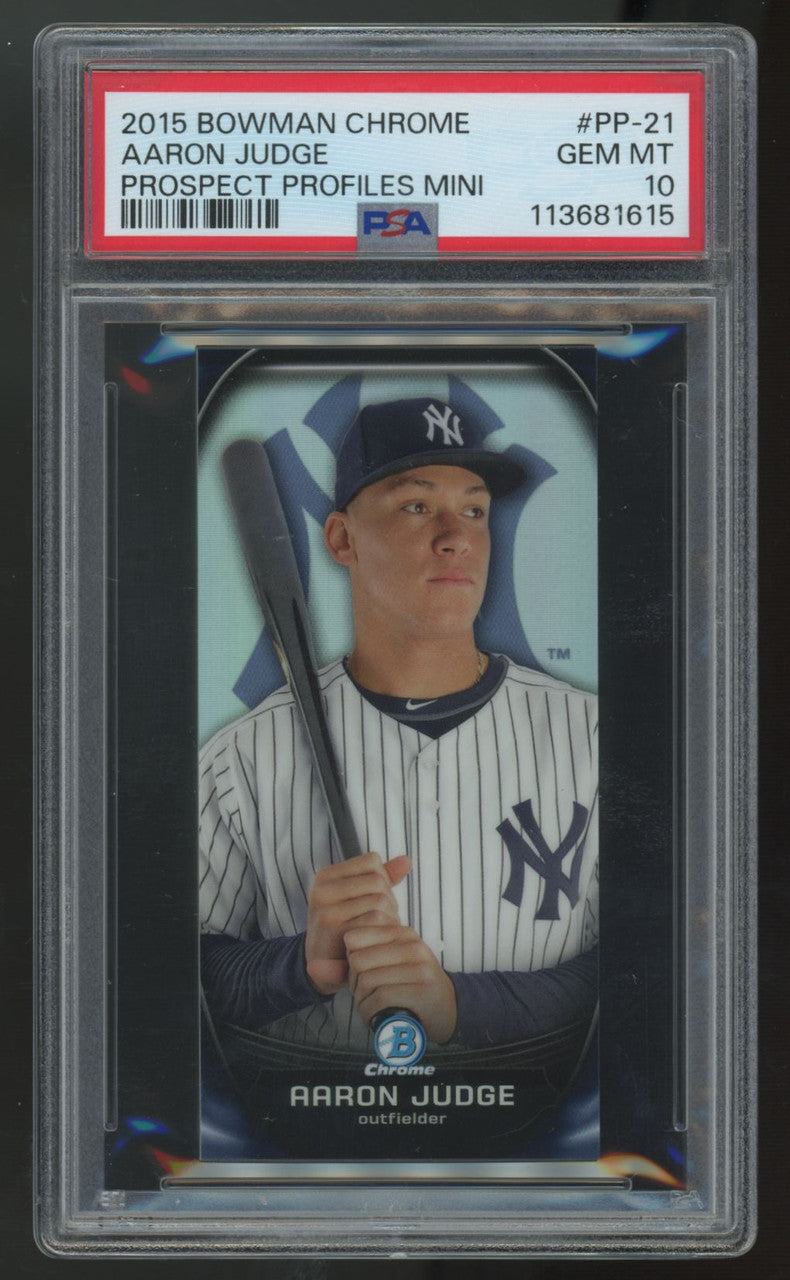 2015 Bowman Chrome Aaron Judge Prospect Profiles Mini #PP-21 PSA 10