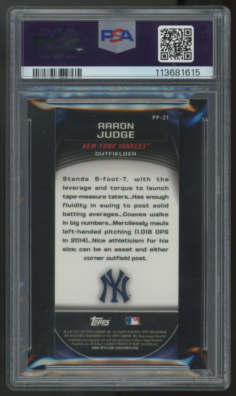 2015 Bowman Chrome Aaron Judge Prospect Profiles Mini #PP-21 PSA 10