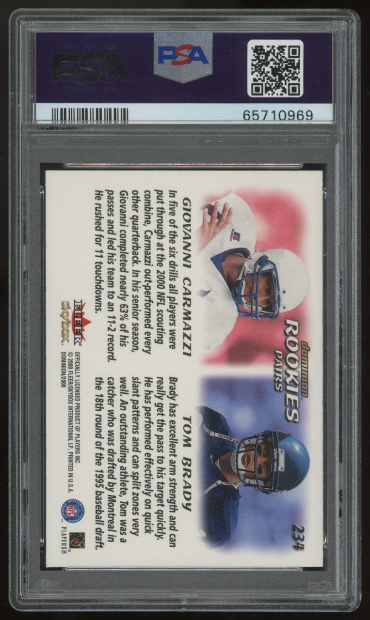 2000 Skybox Dominion Tom Brady RC #234 PSA 9