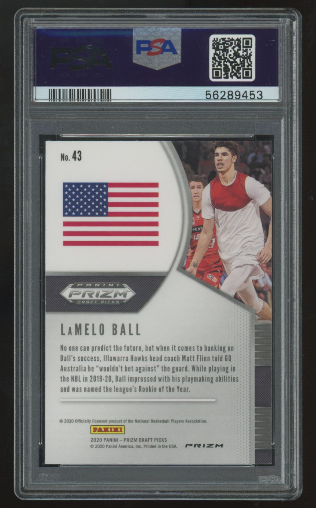 2020 Panini Prizm Draft LaMelo Ball RC Pink Ice #43 PSA 10