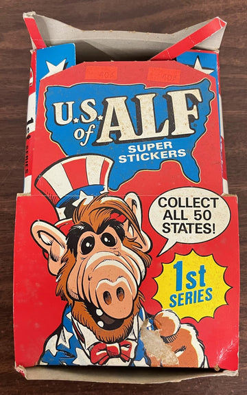 1987 Zoot U.S. Of ALF Stickers 1st Series 21 Pack Lot W/ Box