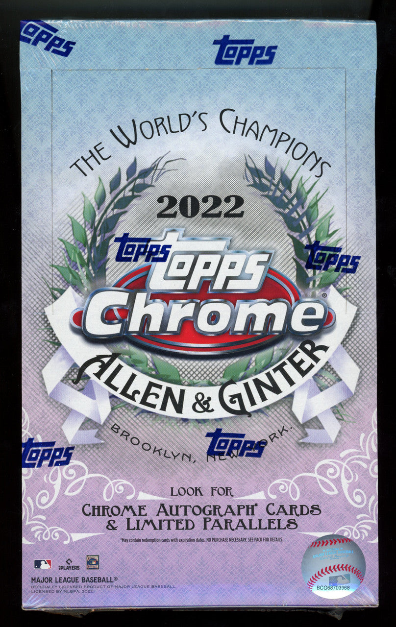 2022 Topps Allen & Ginter Chrome Baseball Hobby Box