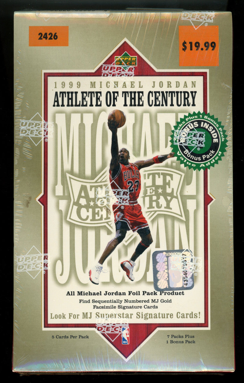 1999 Upper Deck Michael Jordan Athlete of the Century Box Factory Sealed 8 Packs
