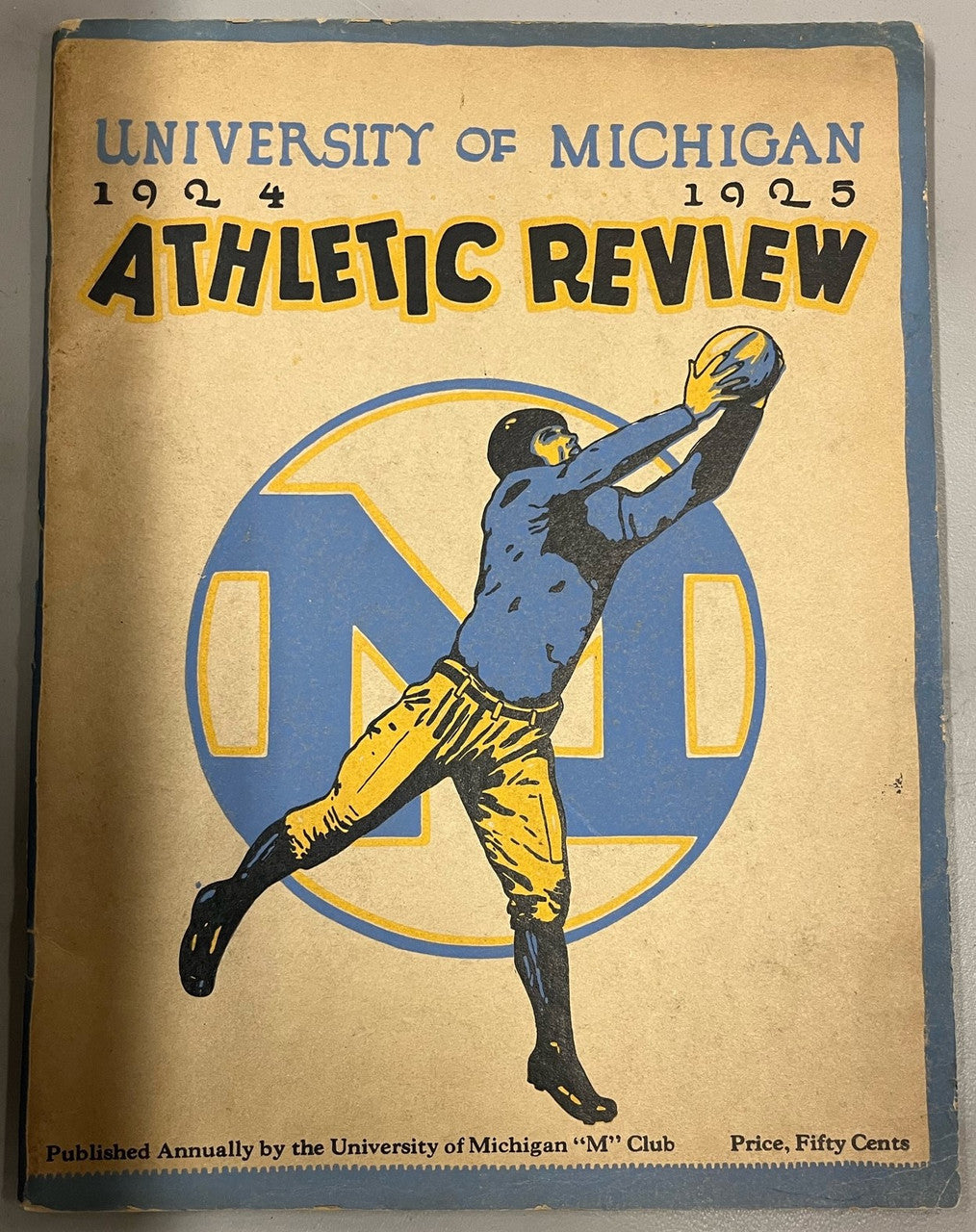 1924-1925 University of Michigan Athletic Review Magazine
