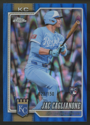 2026 Topps Chrome Jac Caglianone RC Blue Raywave Refractor /150 #131