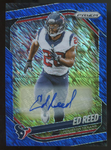 2025 Panini Prizm Ed Reed Blue Shimmer Auto /25 #216