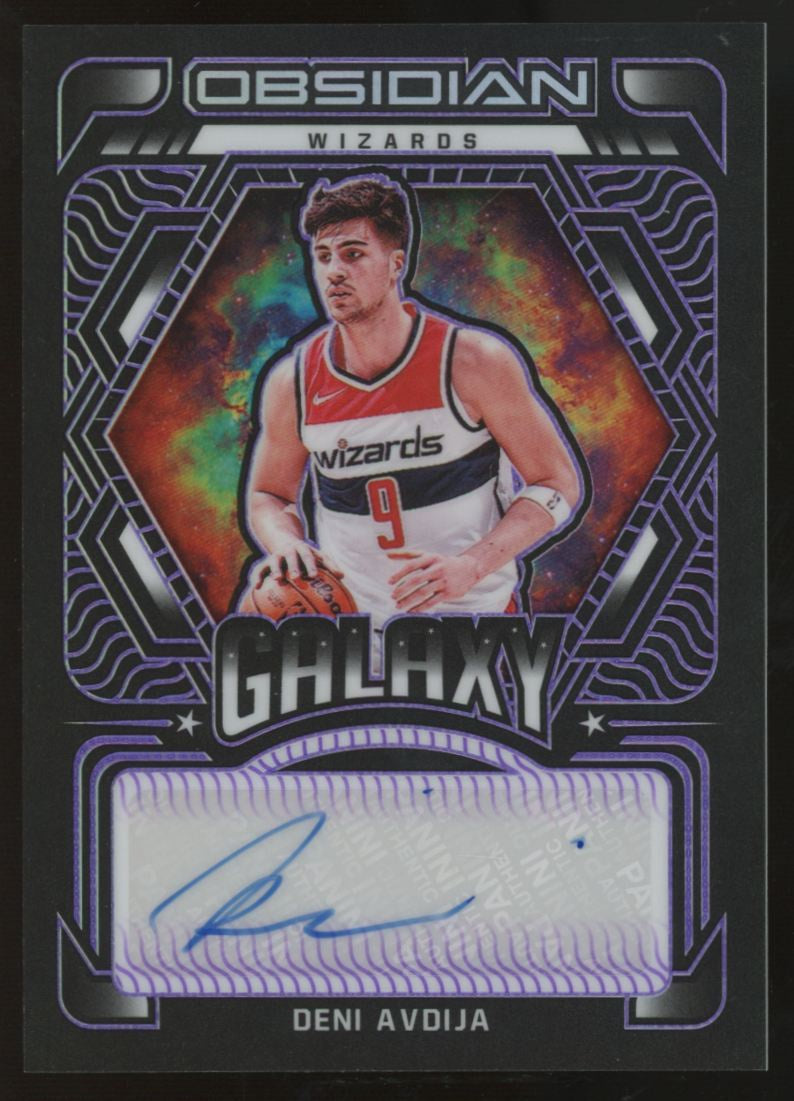 2021-22 Obsidian Deni Avdija Purple Galaxy Auto /75 #GA-DAV