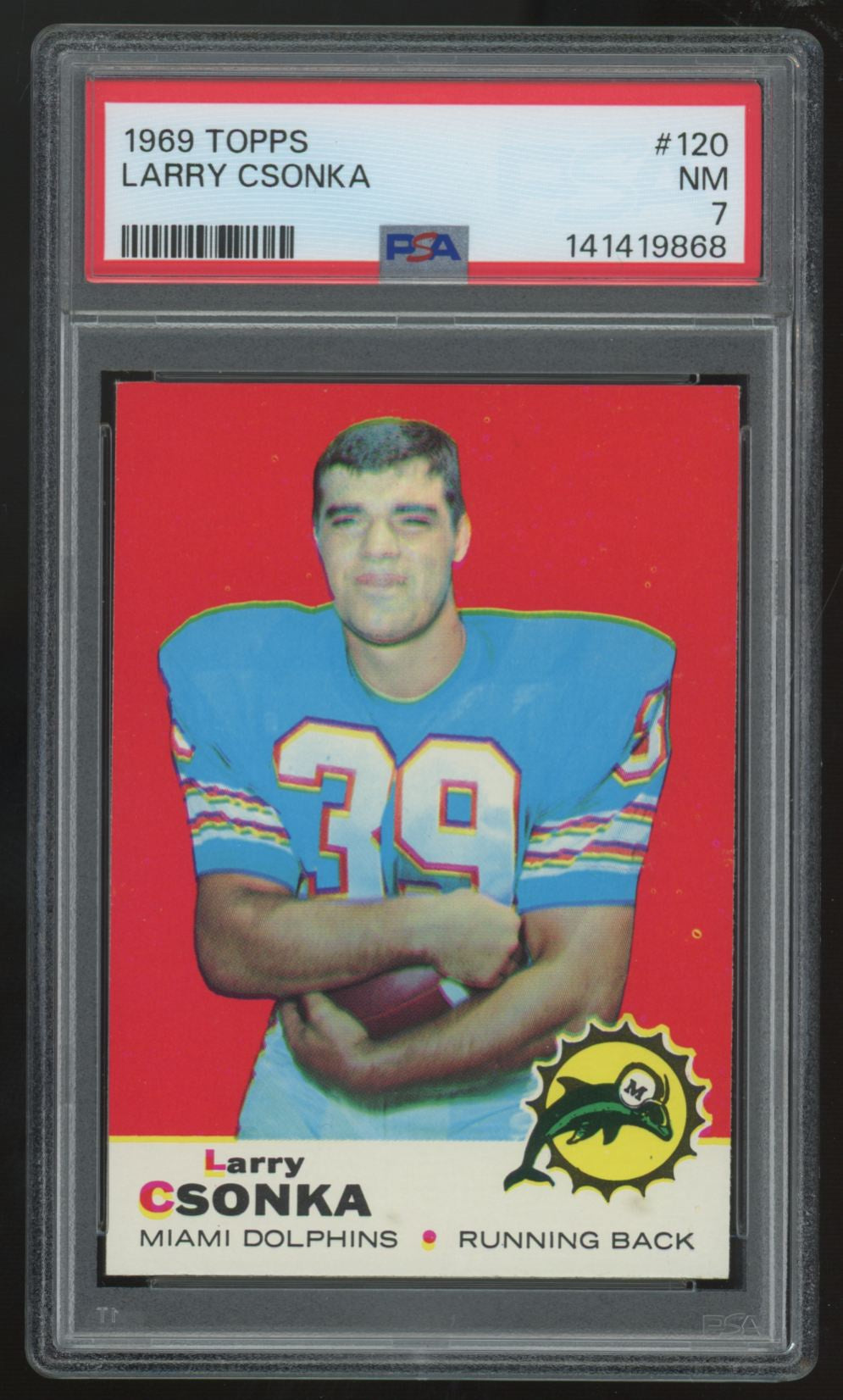 1969 Topps Larry Csonka #120 PSA 7